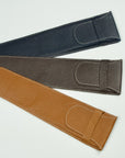 Leather cover for protecting a fan sold by Ottimare. three colors brown, navy and chocolate