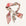 Ottimare Tencel twill dames sjaal met Tangram design in roze en grijs. Handgemaakt in Nederland. 